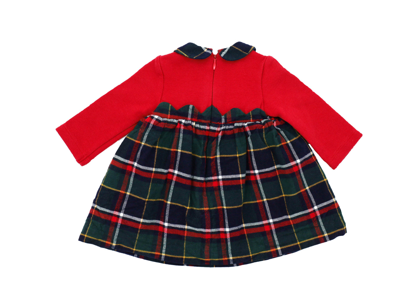 Baby Collar Plaid Dress